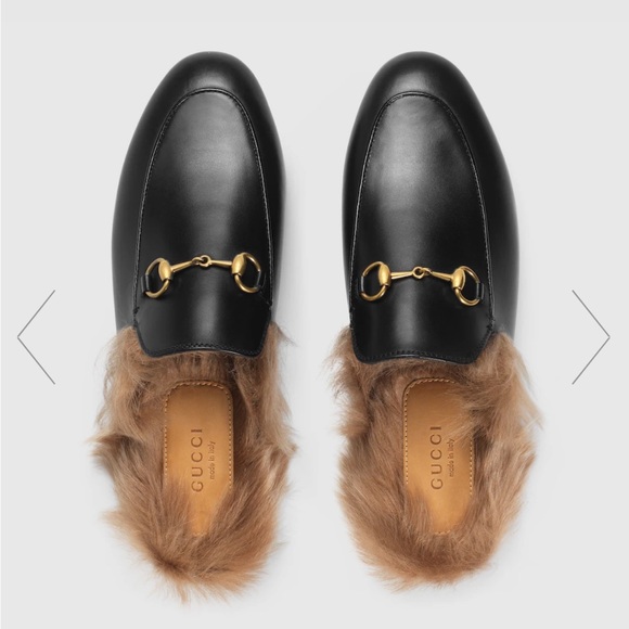 Gucci Princetown Shearling-lined Mules - LIKE NEW - Picture 5 of 8